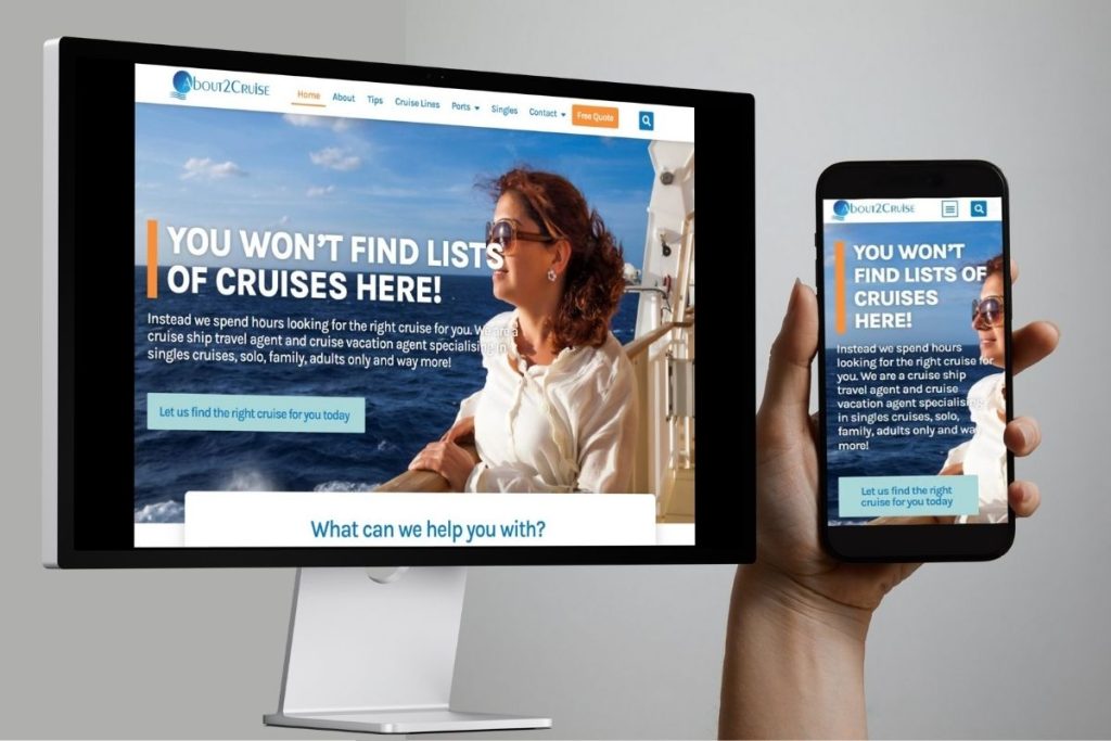 About2Cruise Cool Web Design Case Study built with Elementor Pro